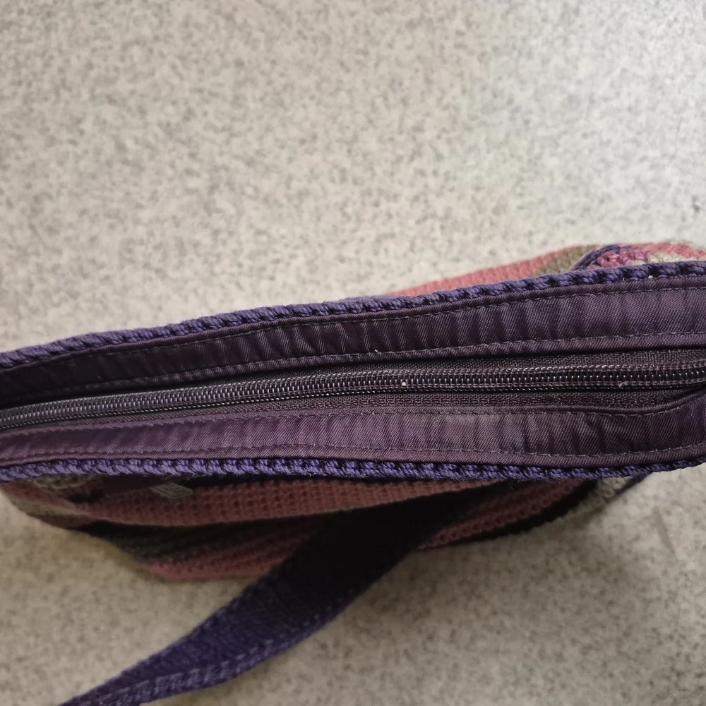 SAK Striped Crochet Shoulder Bag